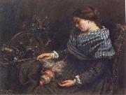Gustave Courbet The Sleeping Spinner Spain oil painting artist